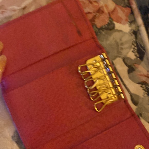 PINK PRADA LEATHER KEY CASE EUC - Picture 8 of 9